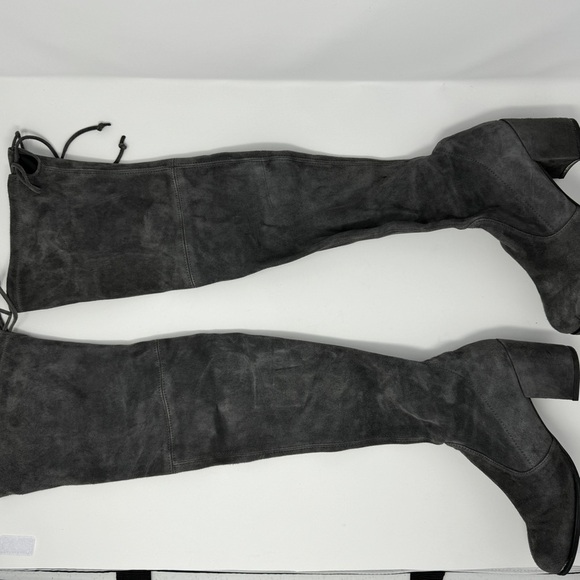 Stuart Weitzman Grey Tieland Over the Knee Boots - Picture 6 of 14